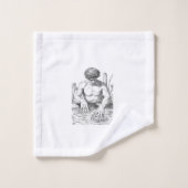 Narcissus Myth Minimalist Line Art Beach Towel Badhandtuch Set (Waschlappen)