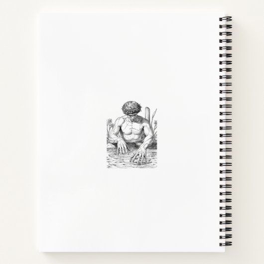 Narcissus Myth Minimalist Line Art Notebook Notizblock (Rückseite)