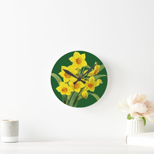 Narcissus (N Tazetta) Runde Wanduhr (Zuhause)