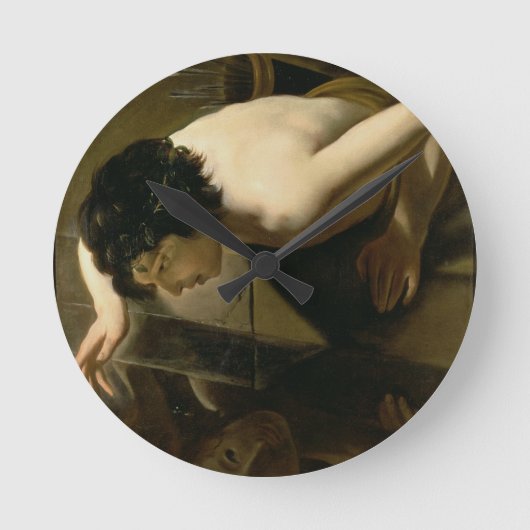 Narcissus Runde Wanduhr (Vorderseite)
