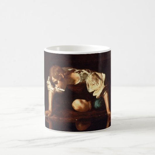 Narcissus von Michelangelo Merisi da Caravaggio Kaffeetasse (Mittel)