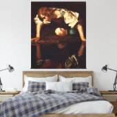 Narcissus von Michelangelo Merisi da Caravaggio Leinwanddruck (Insitu (Schlafzimmer))