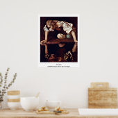 Narcissus von Michelangelo Merisi Da Caravaggio Poster (Küche)