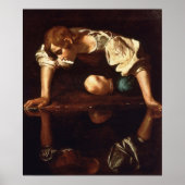 Narcissus von Michelangelo Merisi da Caravaggio Poster (Vorne)