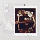 Narcissus von Michelangelo Merisi Da Caravaggio Postkarte (Vorne/Hinten)