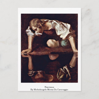 Narcissus von Michelangelo Merisi Da Caravaggio Postkarte