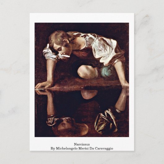 Narcissus von Michelangelo Merisi Da Caravaggio Postkarte (Vorderseite)