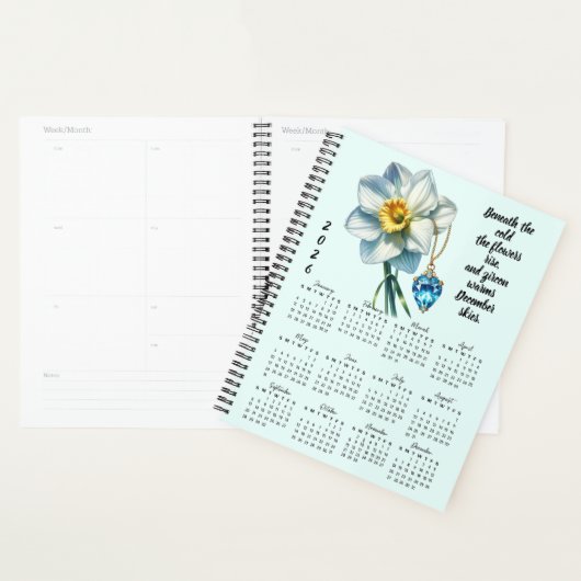 Narcissus & Zircon December Verse – 2026 Full-Year Planer (Anzeige)