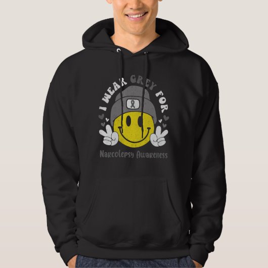 Narcolepsy Awareness Ribbon Support Geschenke Hoodie (Vorderseite)