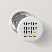 Narcolepsy Awareness White Button Abzeichen (Vorne & Hinten)