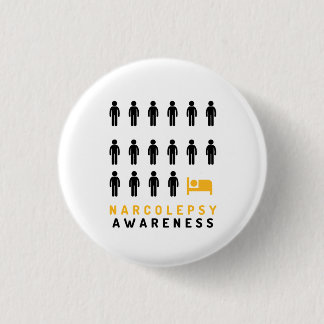 Narcolepsy Awareness White Button Abzeichen