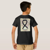 Narcolepsy Black Awareness Ribbon Angel Custom T-S T-Shirt (Schwarz voll)