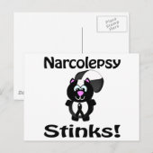 Narcolepsy Stinks Skunk Awareness Design Postkarte (Vorne/Hinten)