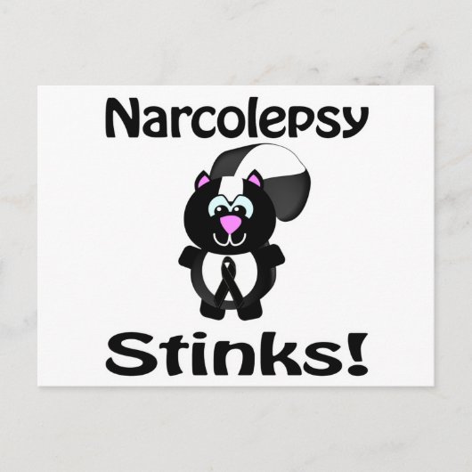 Narcolepsy Stinks Skunk Awareness Design Postkarte (Vorderseite)
