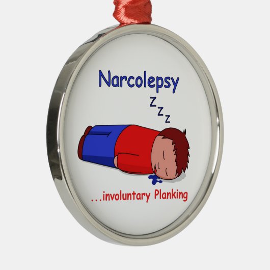 Narcolepsy… unfreiwilliger Planking Silbernes Ornament (Rechts)