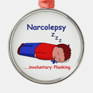 Narcolepsy… unfreiwilliger Planking Silbernes Ornament