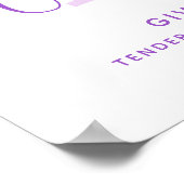 Nardine Name bedeutet lila Text personalisiert Poster (Ecke)