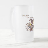 Naree-Drachen-Bierglas Mattglas Bierglas (Vorderseite Links)