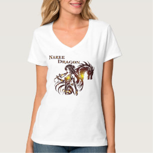 Naree-Drachen-Frauen-V-Shirt T-Shirt
