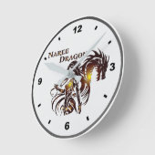 Naree Dragon of Clock Runde Wanduhr (Winkel)