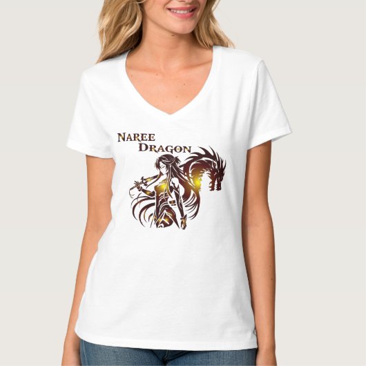 Naree Dragon Women V-Shirt T-Shirt (Vorderseite)