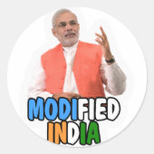 Narendra Modi Collection Runder Aufkleber (Vorderseite)