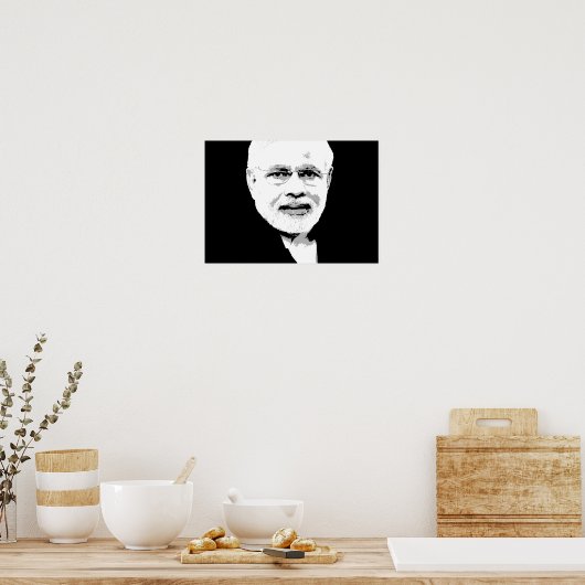 Narendra Modi Face Poster (Küche)