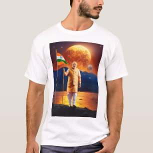 Narendra Modi - Führender indischer T - Shirt für