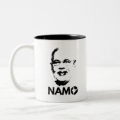 Narendra Modi stellen Namo wieder Indien 2019 BJP Zweifarbige Tasse (Links)