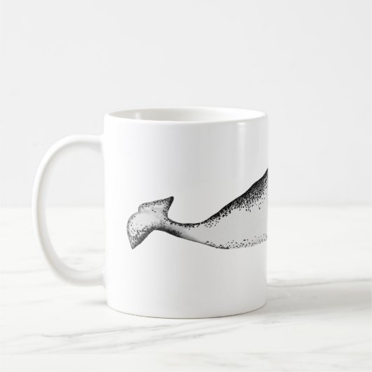Narhwal Einhorn des Meeresillustrationswals Kaffeetasse (Links)