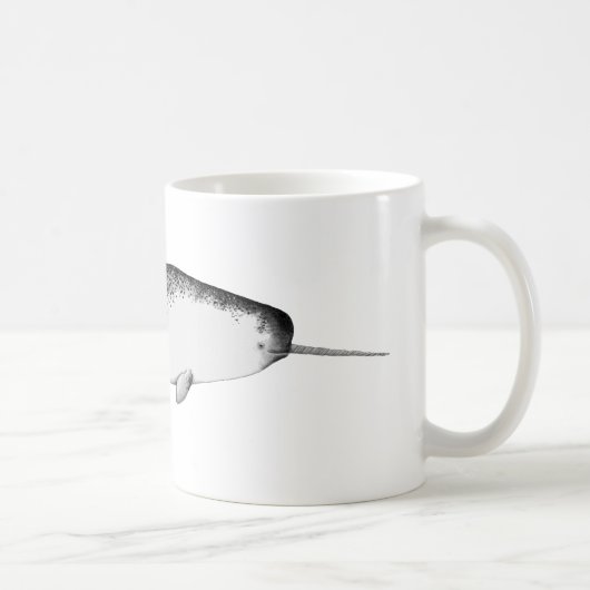 Narhwal Einhorn des Meeresillustrationswals Kaffeetasse (Rechts)