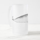 Narhwal Unicorn Sea Illustration Whale Lover Gesch Mattglas Bierglas (Vorderseite Links)