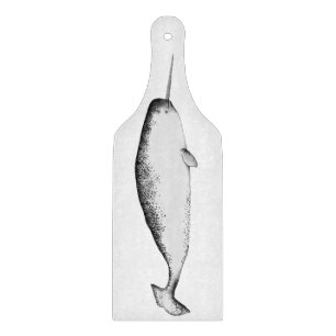 Narhwal Unicorn Sea Illustration Whale Lover Gesch Schneidebrett