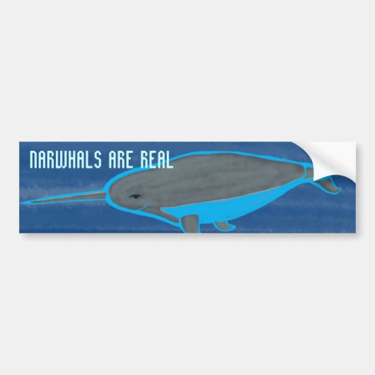 Narhwhals sind wirklich autoaufkleber (Vorne)