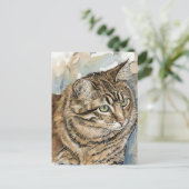 Nari - Eine Studie meiner Katze Postkarte (Stehend Vorderseite)