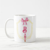 Narkocher mit benutzerdefiniertem rosa Monogramm Kaffeetasse (Links)