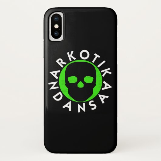 NARKOTIKA LIV Forest case iPhone X schwarz N3 (Rückseite)