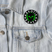 NARKOTIKA LIV Forest Green Round Abzeichen Black N Button (Beispiel)