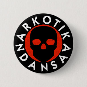 NARKOTIKA LIV Rose Abzeichen schwarz N3 Button