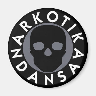 NARKOTIKA LIV Runder Magnet schwarz N3