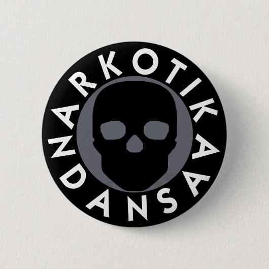 NARKOTIKA LIV Sinker Rund Abzeichen schwarz N3 Button (Vorderseite)