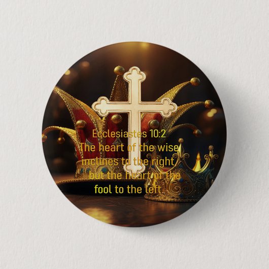 Narr gegen Weise Button (Vorderseite)