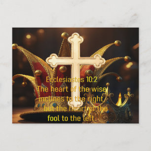 Narr gegen Weise Postkarte