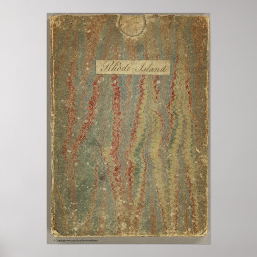 Narraganset Bay Topographical Chart Poster (Vorne)