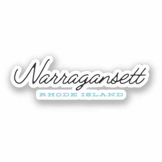 Narraganset Rhode Island Aufkleber (Vorderseite)