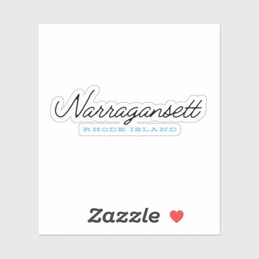Narraganset Rhode Island Aufkleber (Blatt)