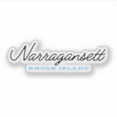 Narraganset Rhode Island Aufkleber (Vorderseite)