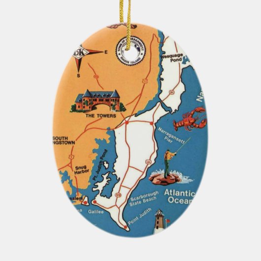 Narraganset Rhode Island Keramik Ornament (Hinten)