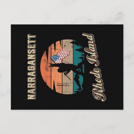 Narraganset Rhode Island Postkarte (Vorderseite)