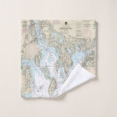 Narragansett Bay Nautical Chart 13221 Badhandtuch Set (Waschlappen)